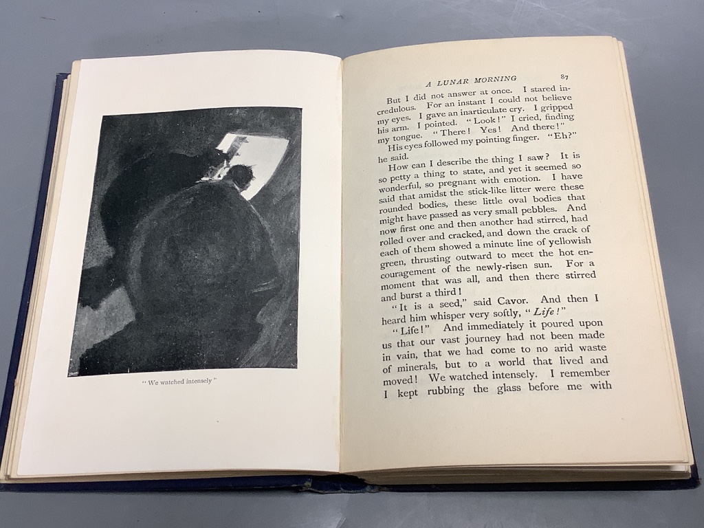 Five'The First Men in the Moon' HG Wells novels - First Edition and other HG Wells novels (First Edition)(24) FOR REPORT PET